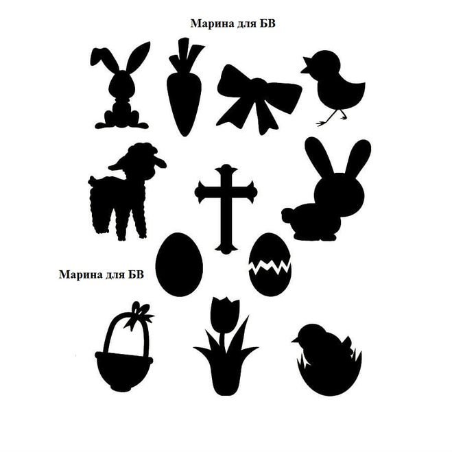 Трафареты для декора пасхальных яиц