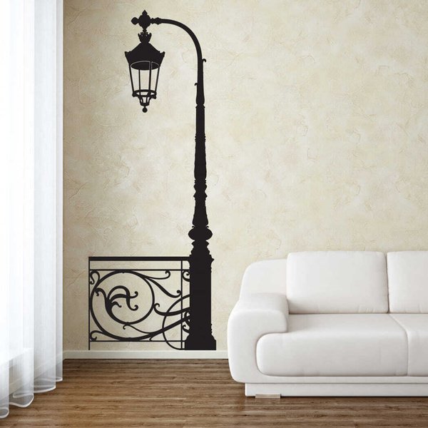 Наклейка фонарь на стену