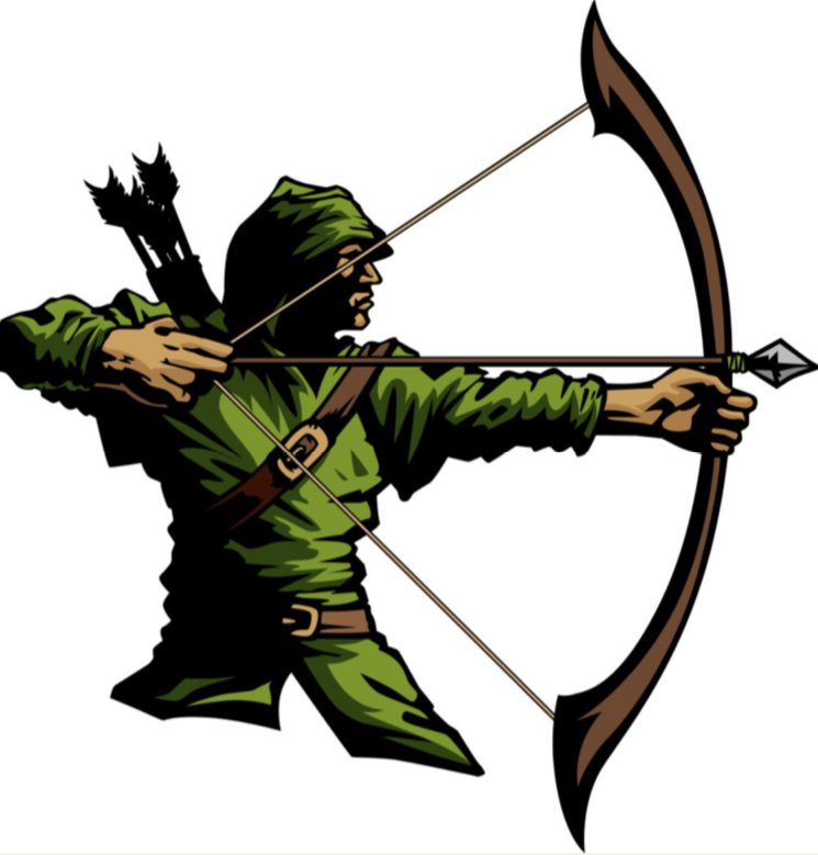 Лучник на прозрачном фоне