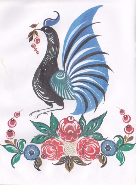 Городецкая роспись Городецкий фазан