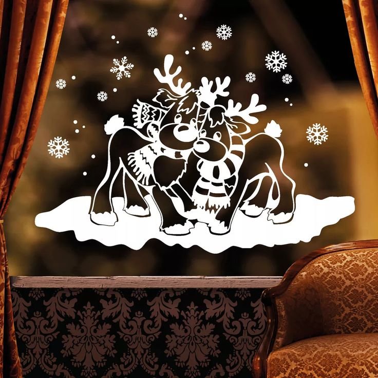 Композиция на окно к новому году