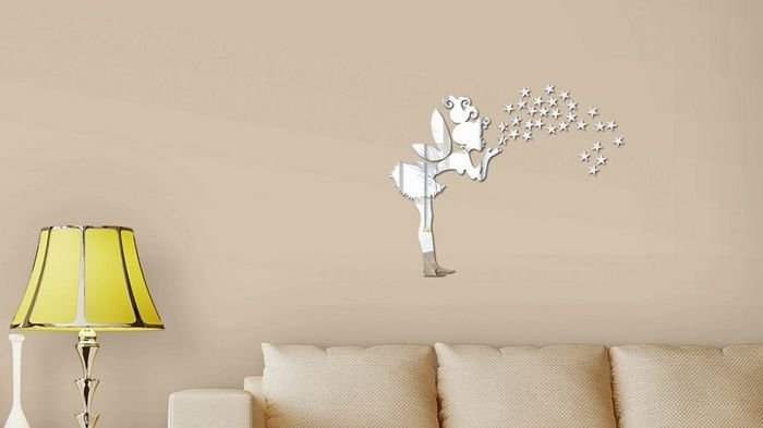 Зеркальные наклейки звезды