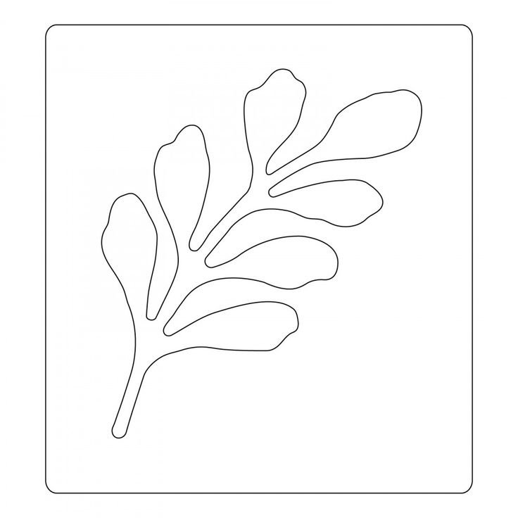 Трафарет листьев цветов