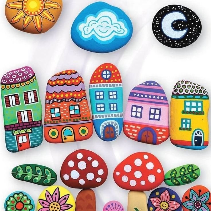 Рисование на камушках в детском саду