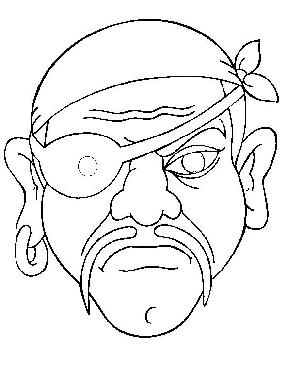 Лицо пирата раскраска