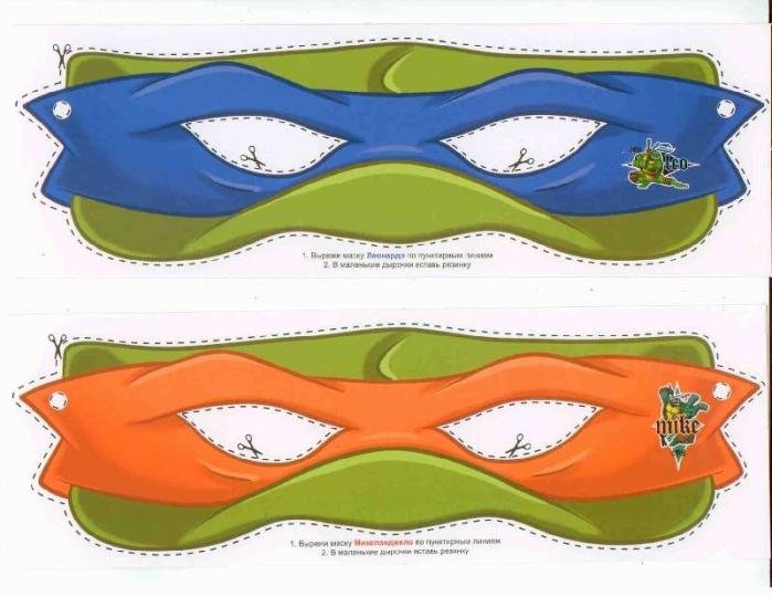 Маска черепашек ниндзя