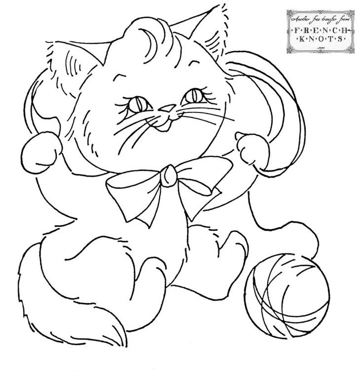 Раскраски новогодние котята