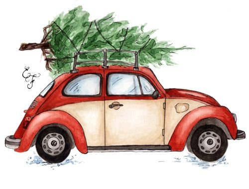 Машина Жук с елкой