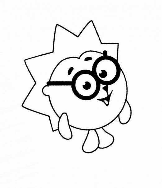 Раскраска Смешарики Ежик