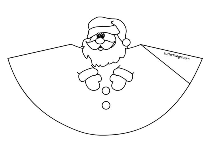 Аппликация дед Мороз из бумаги