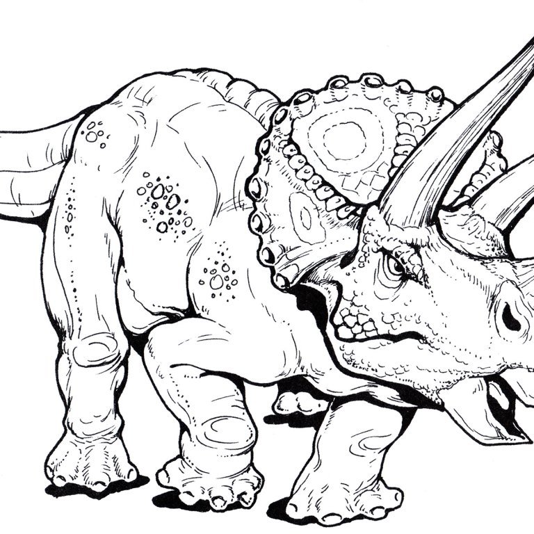 Раскраска Трицератопс лего