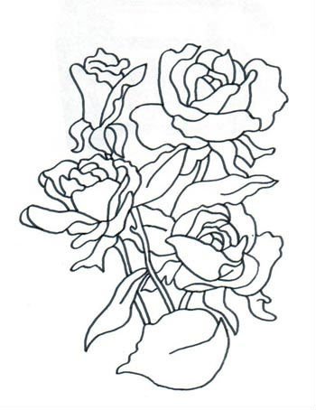 Эскизы для вышивки лентами розы