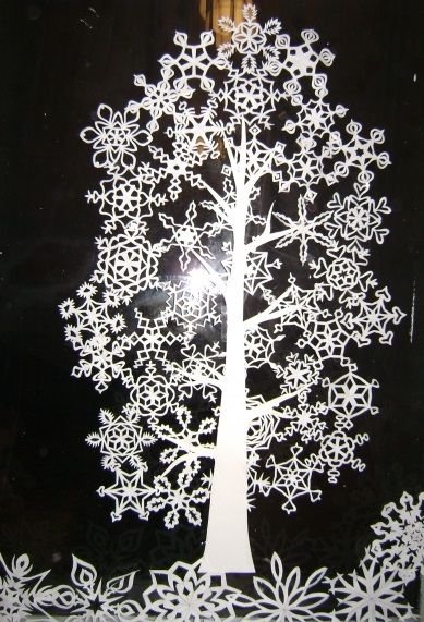 Композиция из снежинок