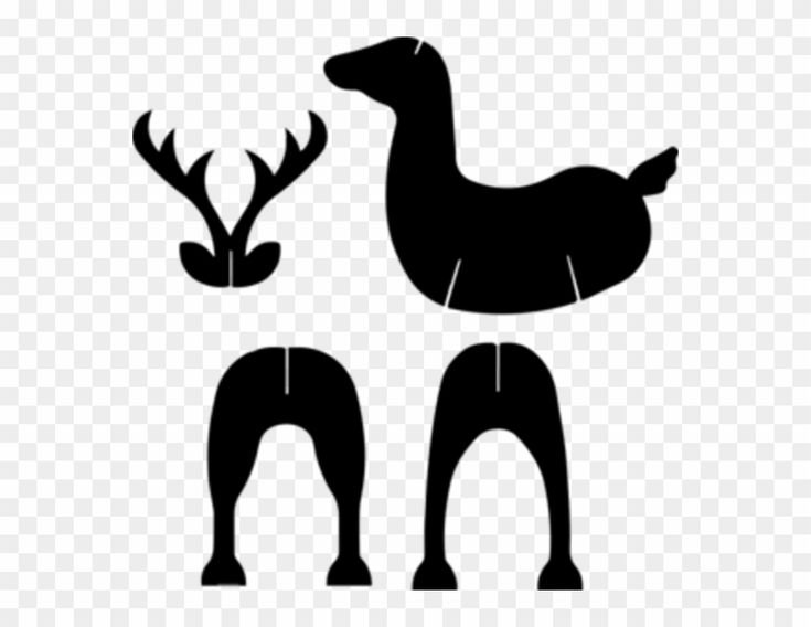 Олененок трафарет