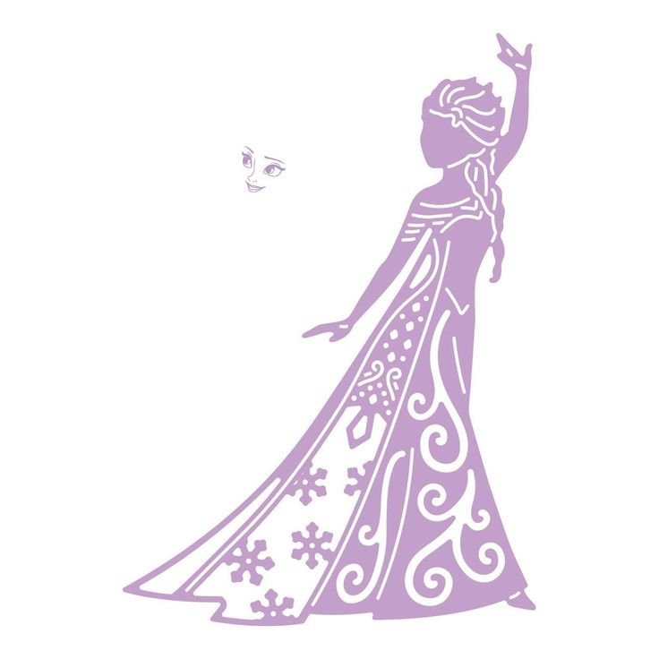 Эльза трафарет для вырезания