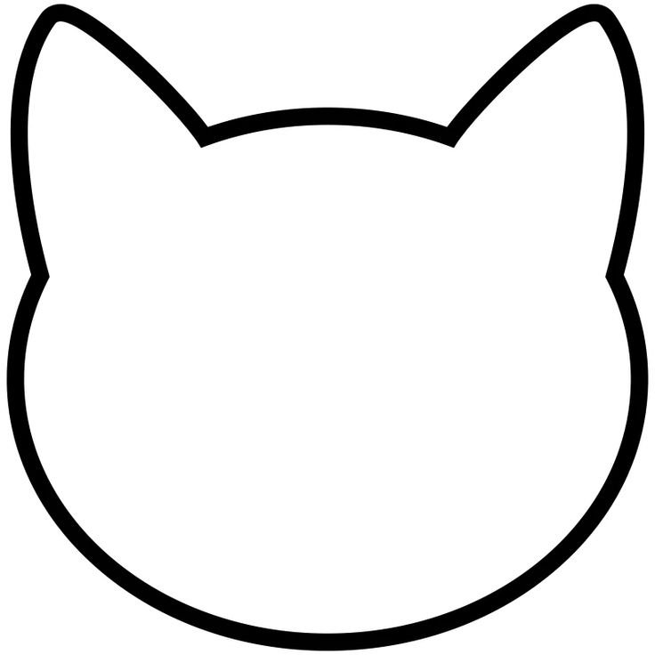 Трафарет головы кота для вырезания