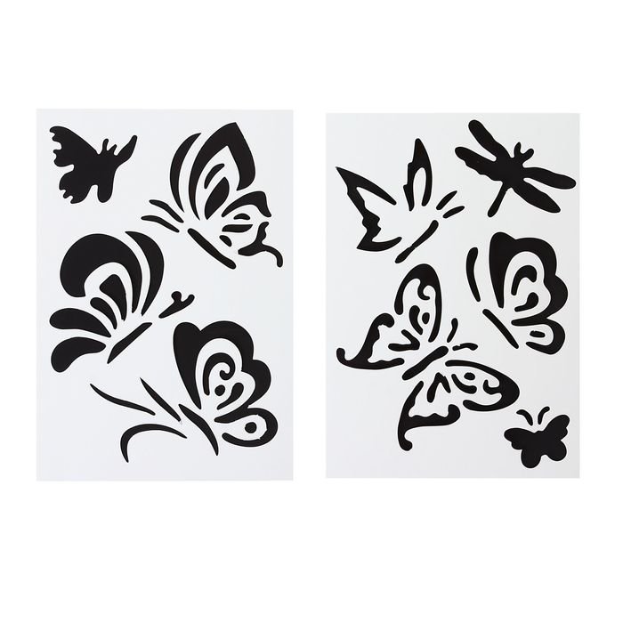 Трафарет бабочки на стену