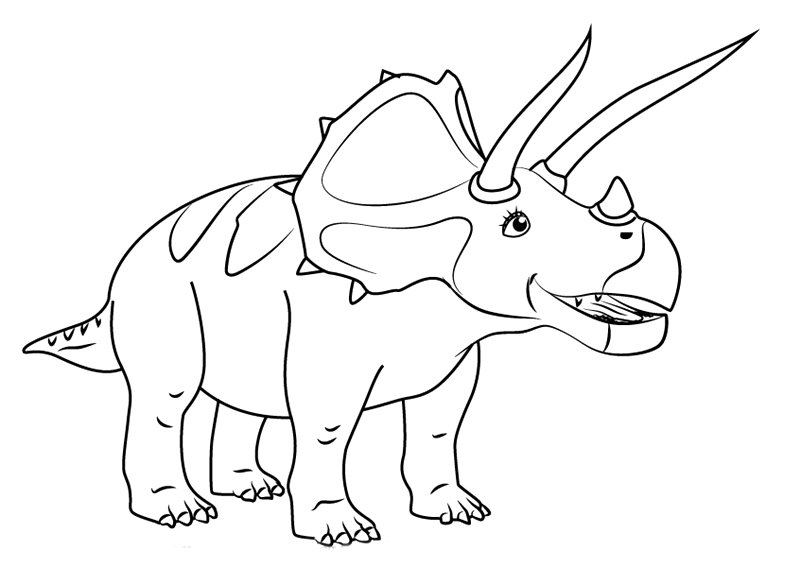 Трицератопс раскраска