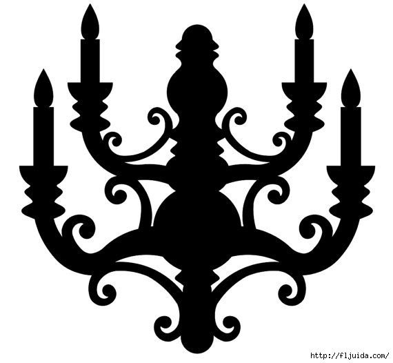 Канделябр трафарет
