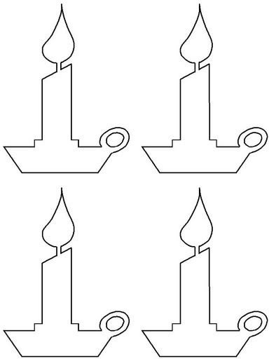 Свеча трафарет