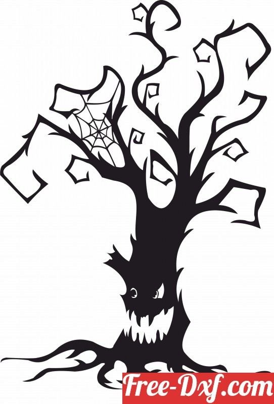 Страшное дерево для Хэллоуина