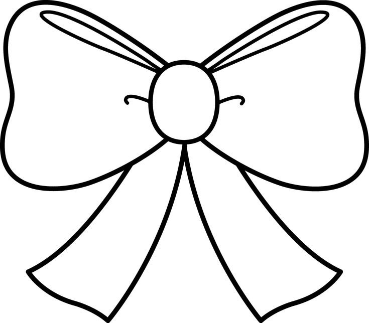 Бантик трафарет