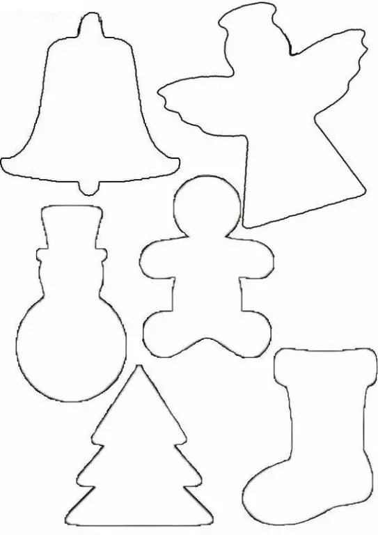 Трафареты новогодних игрушек