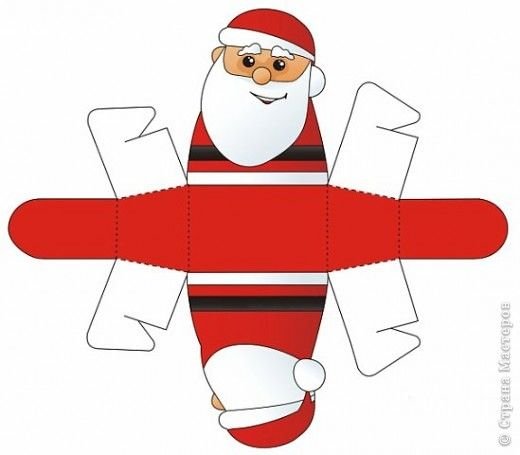 Развёртка коробочки для подарка