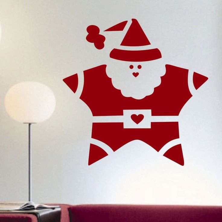 Дед Мороз на стену новый год