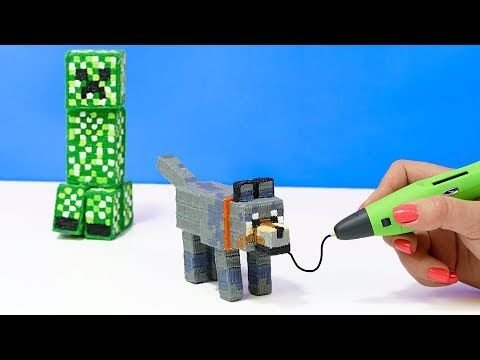 Майнкрафт 3д ручкой