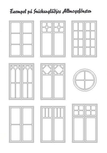 Трафареты окон и дверей