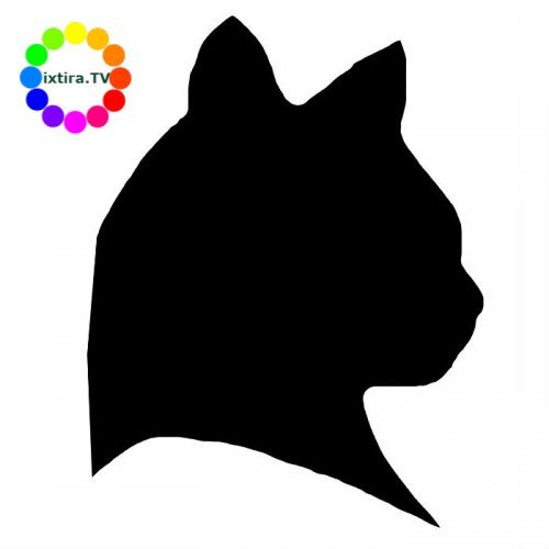 Силуэт кошачьей головы