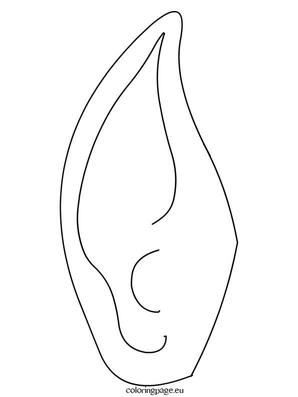 Шаблон эльфийских ушей