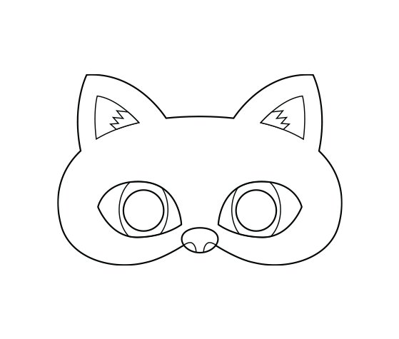 Маска котика для детей