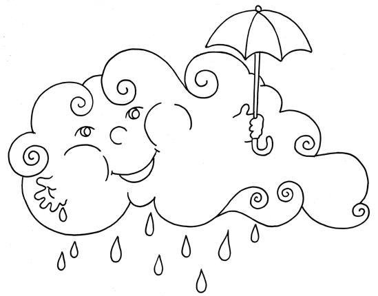 Тучка раскраска для детей