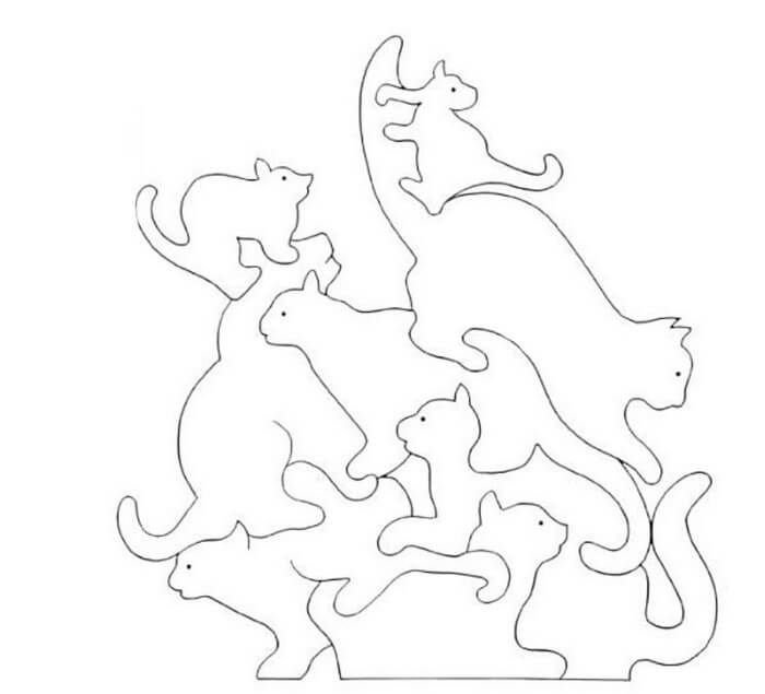 Трафареты пазлов для выпиливания лобзиком