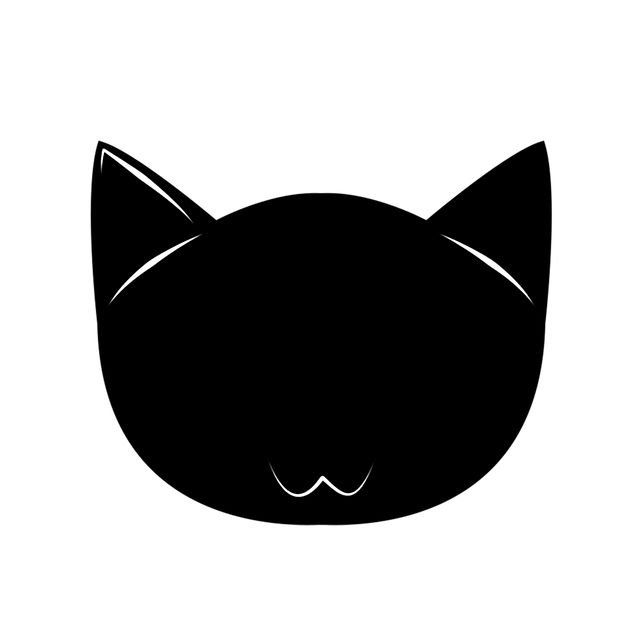 Силуэт морды кота