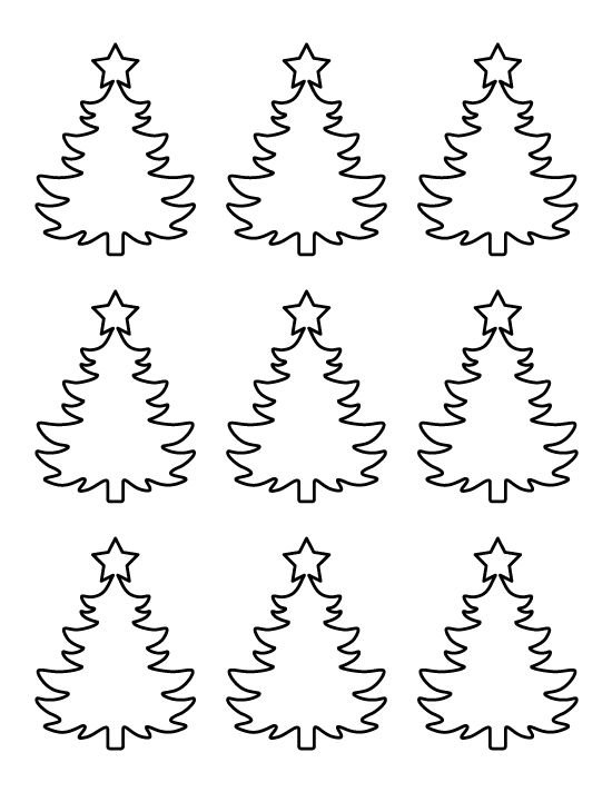 Елочка трафарет