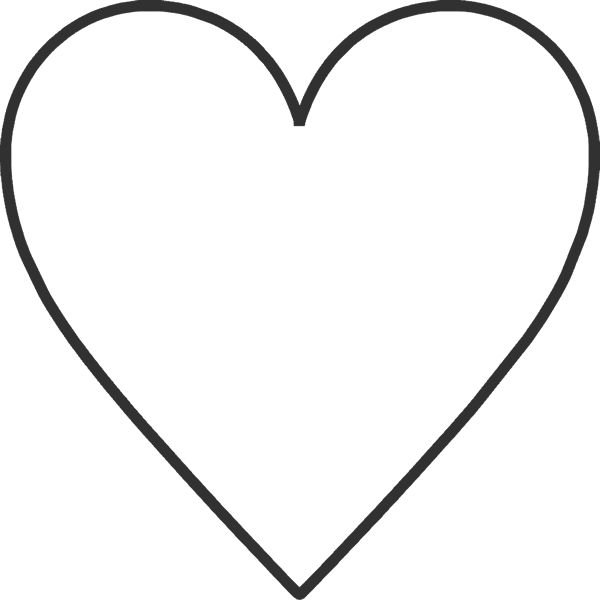 Сердечки без цвета