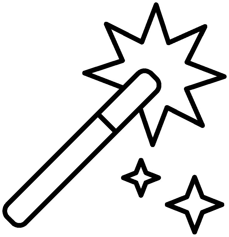 Раскраска Волшебная палочка