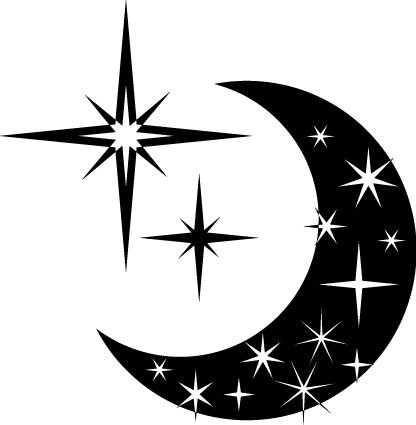 Тату полумесяц со звездой