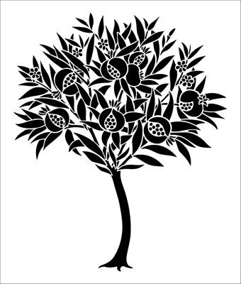 Гранатовое дерево вектор