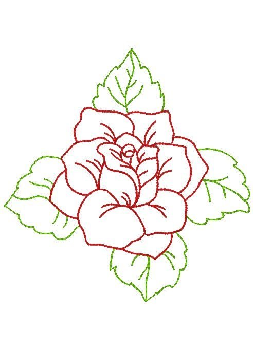 Трафарет для вышивки цветы