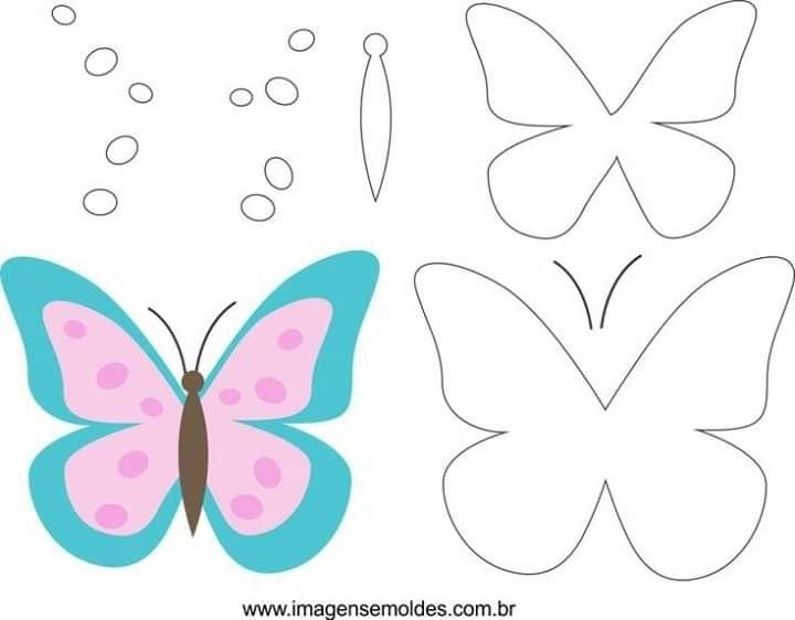 Трафарет бабочки для вырезания