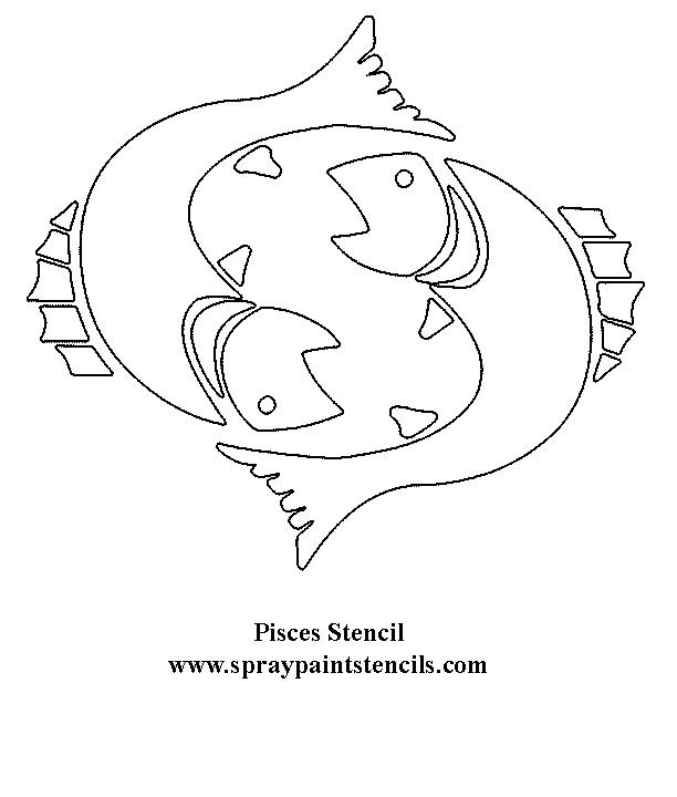 Знак зодиака рыбы раскраска