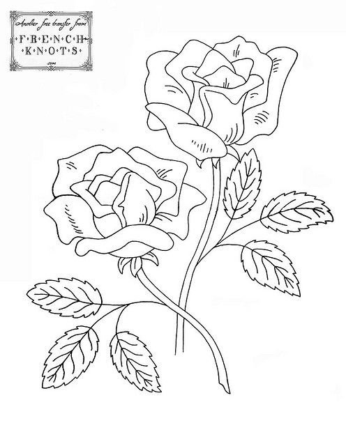 Цветы для вышивки рисунок