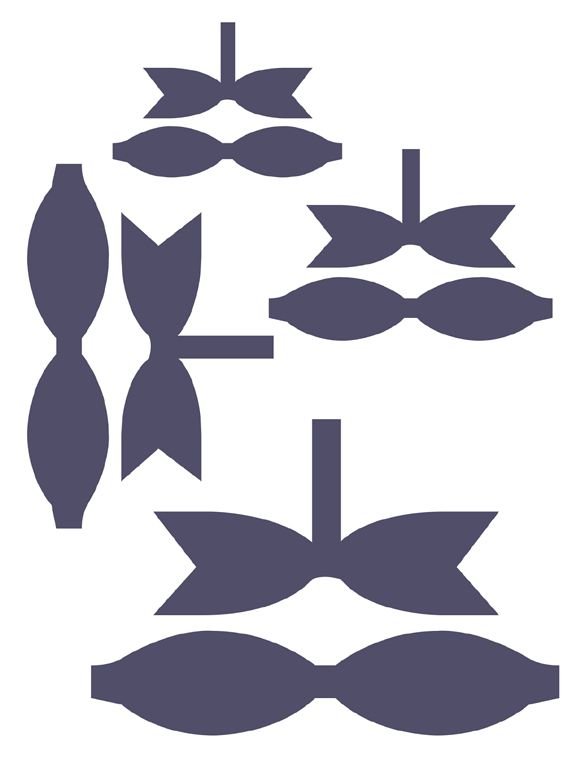 Бантик из бумаги шаблон