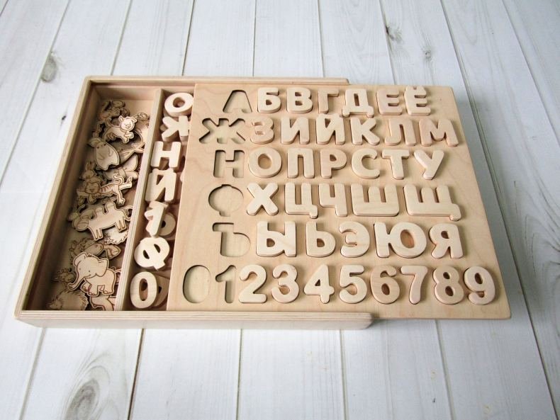 Деревянная Азбука для детей