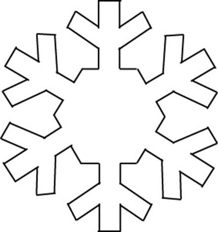 Трафарет снежинки для аппликации