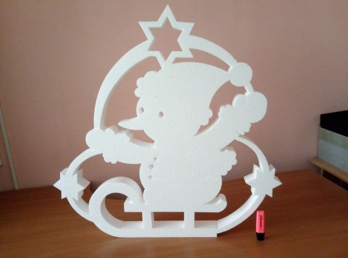 Новогодние фигуры из пенопласта
